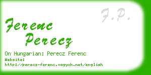 ferenc perecz business card